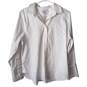 Chicos White Button-Up Long Sleeve Shirt Size US 10
